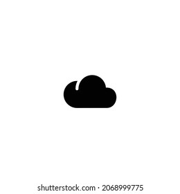 Cloudy simple flat icon vector illustration