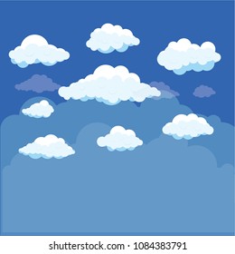 Cloudy Skies icon.Vector