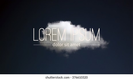 Cloudy sky. Halftone design.