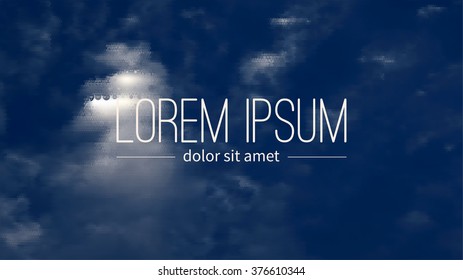 Cloudy sky. Halftone design.