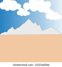 cloudy sky and harmony of mountains