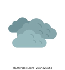 Cloudy sky icon flat vector. Rain cloud. Weather forecast isolated