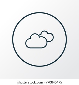 Cloudy sky icon line symbol. Premium quality isolated overcast element in trendy style.