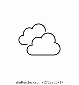 Vector de signo de icono de cielo nublado