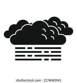 Cloudy sky icon simple vector. Cloud rain. Cold sunshine