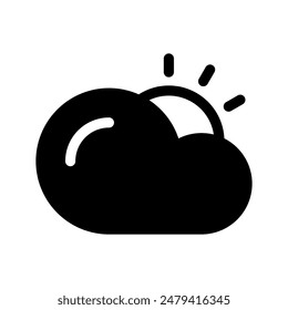 Cloudy Sky Icon Vector Symbol Design Illustration