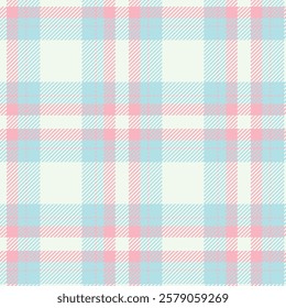 Cloudy sky inspired seamless plaid in muted blue