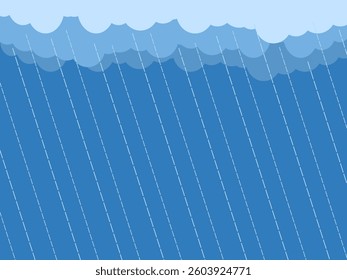 Cloudy sky and rain, background concept