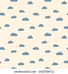 Cloudy sky seamless pattern background