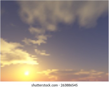 A cloudy sky. Vector blurred background