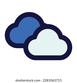 cloudy springtime season fill icon styles