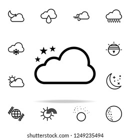 cloudy star sign icon. weather icons universal set for web and mobile