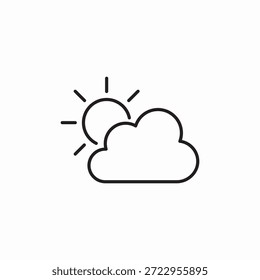 Wolken-Sonne-Symbol, Symbol, Vektor