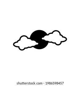 cloudy sun icon, suitable for web icons and nature icons