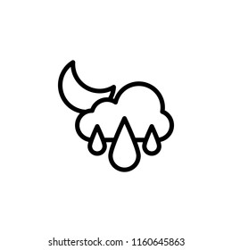 cloudy sun rainy sign icon. Element of weather sign for mobile concept and web apps icon. Thin line icon for website design and development, app development
