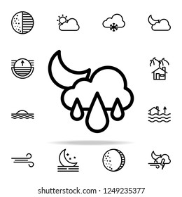 cloudy sun rainy sign icon. weather icons universal set for web and mobile