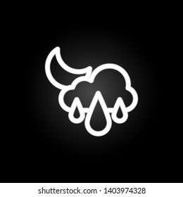 cloudy sun rainy sign neon icon. Elements of weather set. Simple icon for websites, web design, mobile app, info graphics