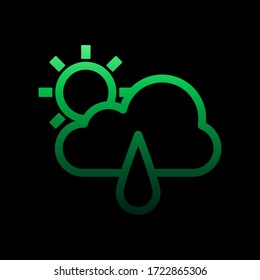 cloudy sun rainy sign nolan icon. Simple thin line, outline vector of weather icons for ui and ux, website or mobile application