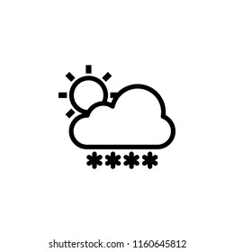 cloudy sun snow sign icon. Element of weather sign for mobile concept and web apps icon. Thin line icon for website design and development, app development