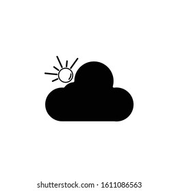 Cloudy sunny icon vector illustration