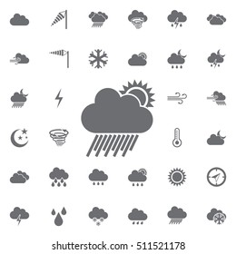cloudy and sunny icon. Weather icons universal set for web and mobile