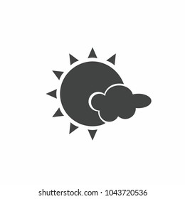 Cloudy sunny weather icon