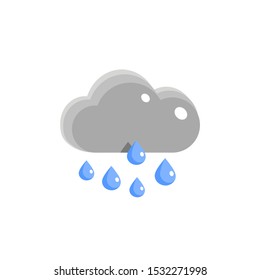 Cloudy symbol Rain showers icon vector.