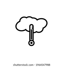 cloudy temperature icon, EPS 10