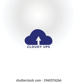 cloudy upload icon Royalty Free Vector