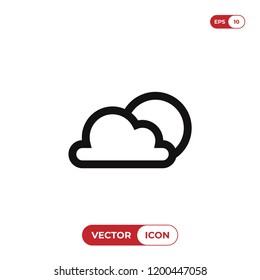 Cloudy vector icon