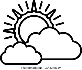 Cloudy vector icon. Can be used for printing, mobile and web applications.