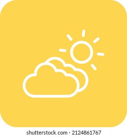 Cloudy Vector Icon Design Illustration