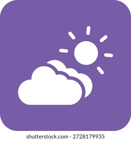 Cloudy Vector Icon Design Illustration