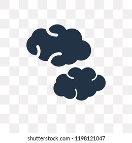 Cloudy vector icon isolated on transparent background, Cloudy transparency concept can be used web and mobile