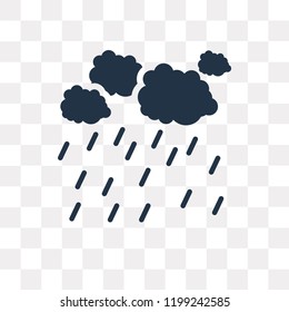 Cloudy vector icon isolated on transparent background, Cloudy transparency concept can be used web and mobile