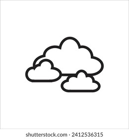 cloudy vector icon line template