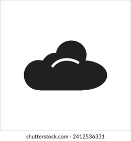 cloudy vector icon line template