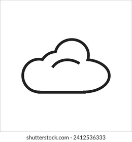 cloudy vector icon line template