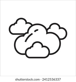cloudy vector icon line template
