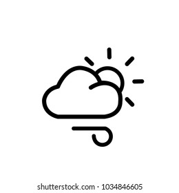 Cloudy vector icon. Sunny symbol. Modern illustration for web and mobile apps design