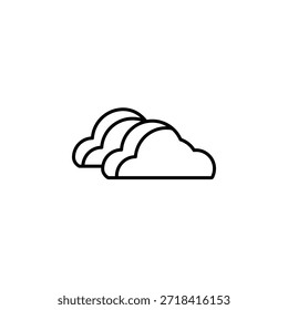 Icono de Vector nublado. Estilo de línea de iconos de Clima. Uso perfecto para logotipo, presentación, Sitio web y más. Estilo de diseño de contorno de iconos moderno
