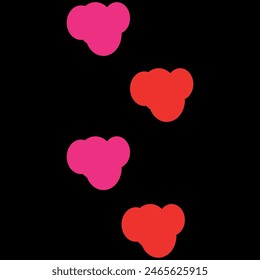 Fondo de pantalla nublado en rojo y rosa