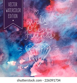Cloudy watercolor abstract background 
