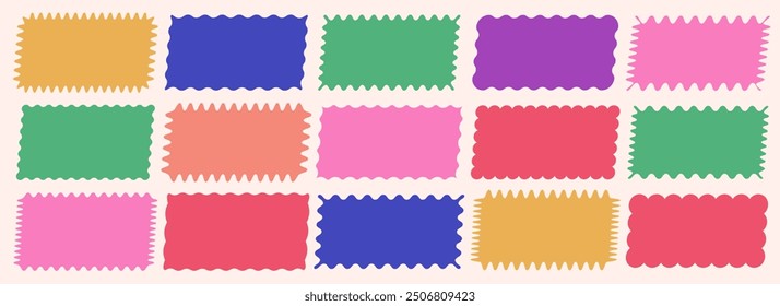 Cloudy wave curve edge borders vector set