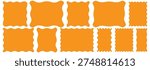 Cloudy wave curve edge frame vector set colorful wavy edge frames. Vector illustrations. eps 10.