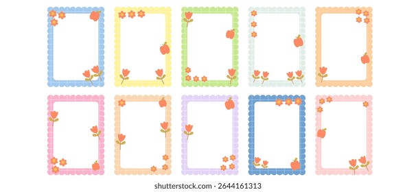 Cloudy wave curve edge frame vector illustration