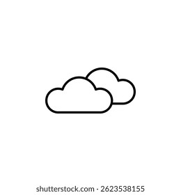 cloudy weather, clouds icon vector