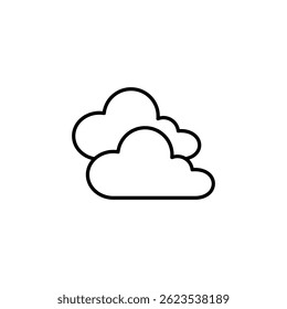 tempo nublado, nuvens ícone vetor