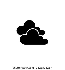 cloudy weather, clouds icon vector
