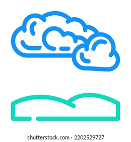 cloudy weather color icon vector. cloudy weather sign. isolated symbol illustration